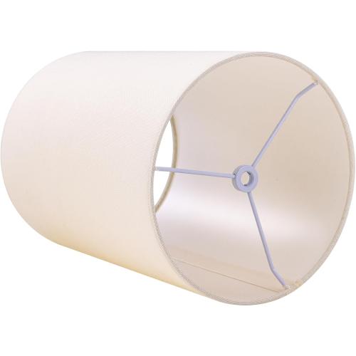 Wellmet No Assembly Required, 6 Diameter x10 High Lampshade, CreamWhite | Classic Modern Fabric Drum Shade, Traditional Replacement Lamp Shades for Table, Bedside, Floor Lamps, Metal Spider Fitter