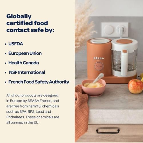 BEABA Babycook Neo Baby Food Maker | Non-Toxic Glass & Stainless Steel | Trusted by Celebrity Moms | Sustainable Baby Food Processor | Global Leader| 34 Servings in 20 Mins, Mineral