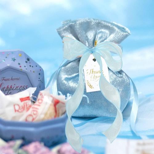 TONIFUL 1-1/2 Inch Wide Light Sky Blue Wired Chiffon Ribbon Sheer Organza Ribbons for Crafts Floral Bouquets Wedding Car Party Decorations Valentine's Day Gift Wrapping Bow Making Tree Wreaths