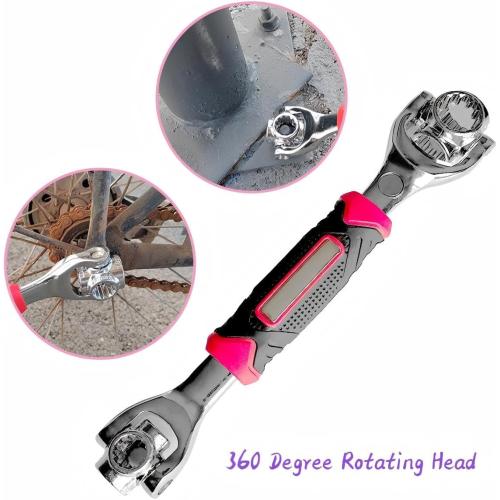 Universal Socket Wrench 48 in 1 Wrench Multifunction Wrench Tool with 360 Degree Rotating Head, Spanner Tool for Home and Car Repair