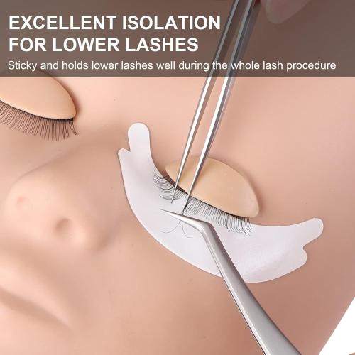 Pretty memory 100 Pairs Foam Eye Pads for Lash Extensions, Lint Free Hypoallergenic Sticky Lash Pads, Under Eye Pads for Eyelash Extensions, Eyelash Tech Supplies Must Haves, Latex Free