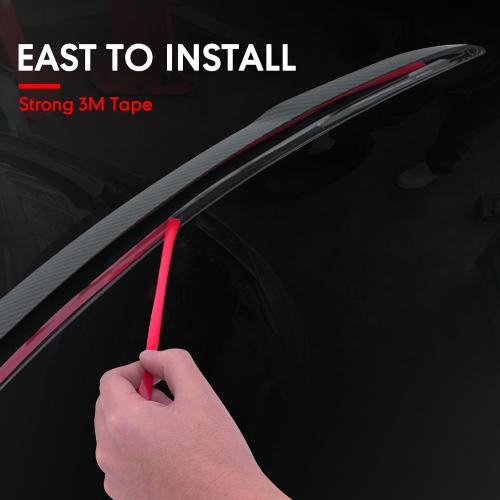 Rear Spoiler Fit for Tesla Model Y Juniper 2025 2026, Upgraded Version for Multiple Model Y Models, for Model Y Accessories (Gloss Carbon Fiber Pattern)
