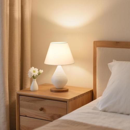 Small Lamp Shades Set of 2, 5.5 Top x 10 Bottom x 6.6 High, Small White Lamp Shades for Table Lamps, Fabric Lampshade Replacement for Bedside Lamp, Wall Sconces, Spider, Clip on Adapters Included
