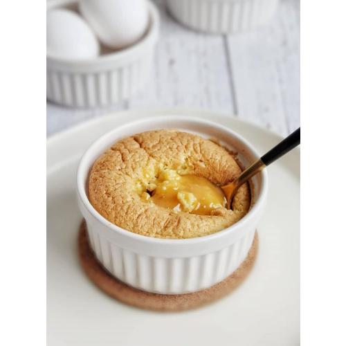 White 8oz 4 Pack LE TAUCI Ramekins 8 OZ Oven Safe, Creme Brulee Ramekins, Pudding Custard Cups Souffle Ramiken, Dipping Sauce Dishes, Ceramic Ramekin Bowls Set of 6, White