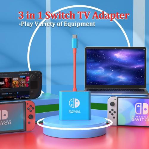 Switch Dock for Nintendo Switch2 Tv Adapter Portable Switch2 Docking Station, Switch TV Adapter Compatible Steam Deck/Switch OLED, USB C to HDMI Adapters Support 4K/1080P Switch2 TVs Dock Mode