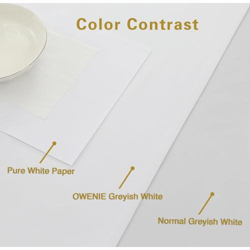 OWENIE 100% Blackout Curtains 96 Inches Extra Long 2 Panels Set, Solid Grommets Thick Warm Greyish White Curtains for Bedroom, Thermal Curtains for Living Room Each 52 W x 96L