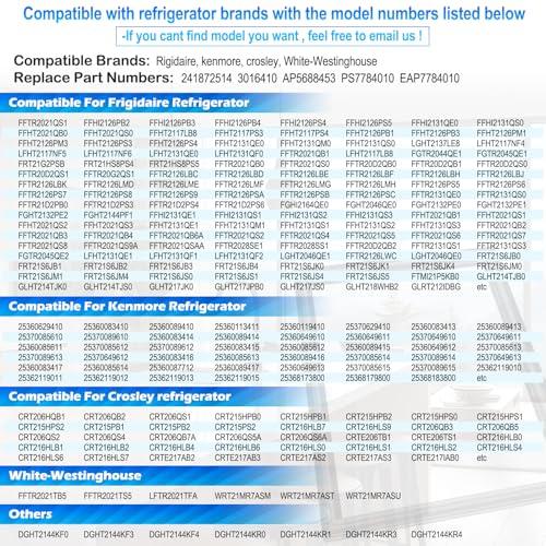 UPGRADE 42.13x28.3 242193214 Refrigerator Fresh Food Door Gasket Replacement Compatible with Frigidaire Kenmore and Crosley Refrigerator Door Seal Replaces 3016410 AP5688453 PS7784010 EAP7784010