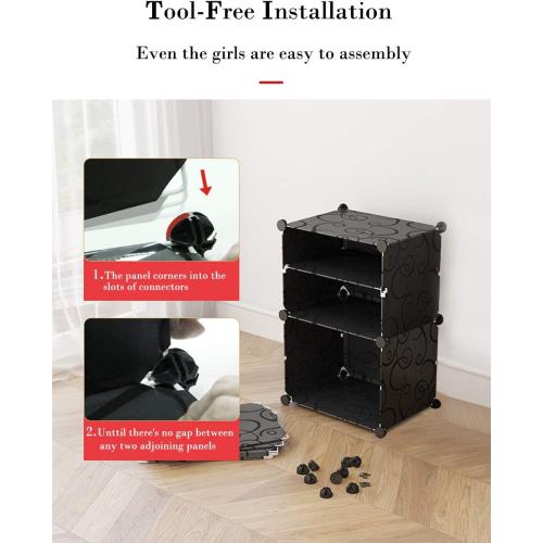 6-Tiers Stackable 24-30 pairs Freestanding Storage Cabinets with Adjustable Shelving,Withe Shoe Shelf Organizer for Bedroom, Closet, Entryway, Dorm Room,Garage,Shoe Rack have 6 cubes