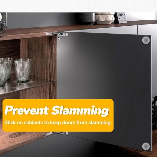100 Pieces Cabinet Bumpers Clear Rubber Bumpers Self Adhesive, Soft Cabinet Door Bumper Pads, Sound Dampening Bumpers, Kitchen Cabinet Pads for Drawers, Picture Frames, Cupboard, 10mm x 3mm