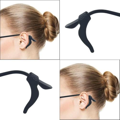 YINGFENG 22 Pairs Black Silicone Eyeglass Ear Grip with Storage Box, Anti Slip Eyeglass Retainer, Premium Silicone Ear Hook, Never Worry About Missing Your Glasses or Sunglasses Again