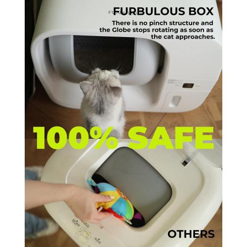 Furbulous True Odor-Free Automatic Self-Cleaning Cat Litter Box, Extra Large for 3–22 lbs Cats, Smart APP Control, Self-Pack & Refill System, 3 Waste Bags Included, Upgraded Model - White