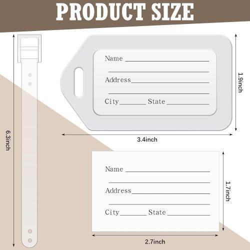 Kajaia 12 Pcs Let the Adventure Begin Luggage Tag Baggage Tags Identifiers Travel Bag Tags for Luggage Name ID Label for Suitcases Men Women Funny Wedding Guests Birthday Gifts