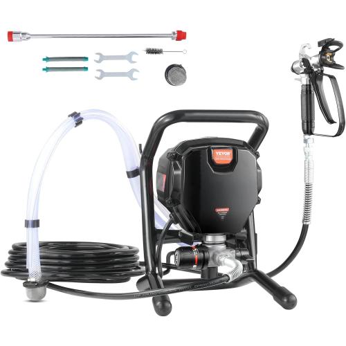 VEVOR 750W Stand Airless Paint Sprayer, 3000PSI High Efficiency Electric Airless Sprayer, Fine and Even Painting Effect, Handheld Paint Sprayers for Home Interior and Exterior Furniture and Fences