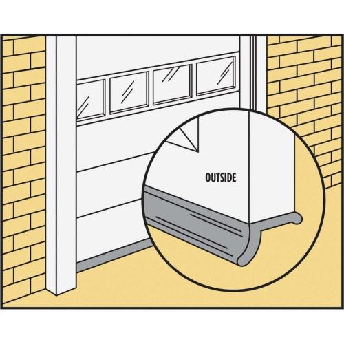 M-D Building Products 03723 9 ft. Black Rubber Garage Door Bottom Seal