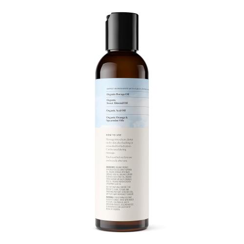 DIRTY BOTTLE Sky Organics Body Oil, Extra Hydrating & Nourishing Organic Skin Care with Borage, Acai & Sweet Almond Oil, Nourishing Hydration for Softer, Smoother, Refreshing Orange & Spearmint Scent, 6 fl oz