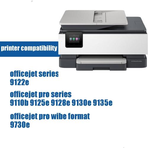 936e Ink Cartridge Replacement, 4-Pack with Chip, Compatible with OfficeJet Pro 9125e, 9135e, 9110b Series Printers
