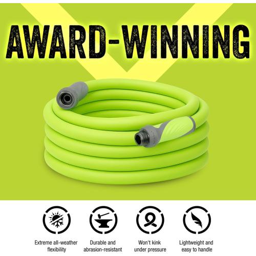Flexzilla Garden Lead-in Hose with SwivelGrip, 5/8 in. x 3 ft., Lightweight All-Weather Water Hose, Durable and Flexible, Leak-Free Connections