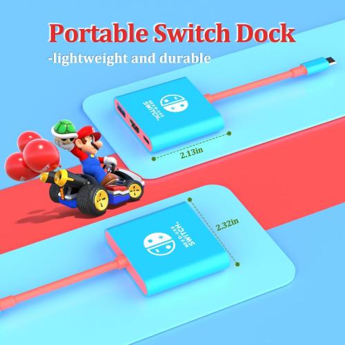 Switch Dock for Nintendo Switch2 Tv Adapter Portable Switch2 Docking Station, Switch TV Adapter Compatible Steam Deck/Switch OLED, USB C to HDMI Adapters Support 4K/1080P Switch2 TVs Dock Mode