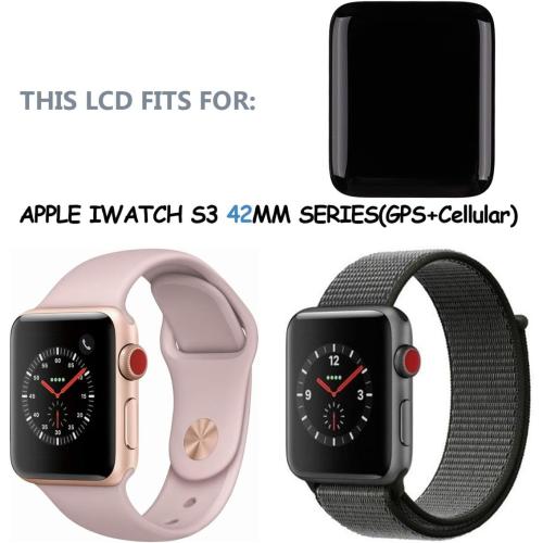 OLED Display Compatible with Apple Watch Series 3 42mm A1861/A1891/A1892 (3rd Generation) Cellular GPS (not fits for GPS) LCD Screen Digitizer Assembly Tools