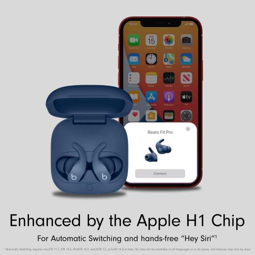 Beats Fit Pro - True Wireless Noise Cancelling Earbuds - Apple H1 Headphone Chip, Compatible with Apple & Android, Class 1 Bluetooth, Built-in Microphone, 6 Hours of Listening Time - Tidal Blue