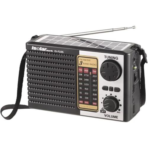 Portable Solar Radio, AM/FM/SW Bands, Digital Speaker with Strong Reception, LED Lights, USB Charging, Detachable Battery for Camping and Mountaineering Outdoor Camping Jogging