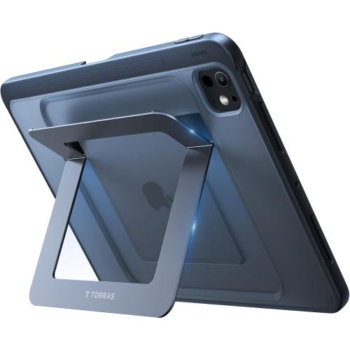 TORRAS Ostand K1 Guardian for iPad Pro 12.9 inch Case 2022 M2 & 2021 M1, Ultra Stable Stand, Multiple Adjustable Viewing Angles, Slim Protective Kickstand iPad Pro 12.9 Case with Pencil Holder, Black