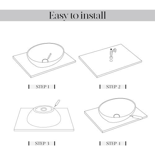 16'' X 13'' Oval Bathroom Vessel Sink,Ceramic Bathroom Sink Bowl, Countertop Modern Egg Shape Above Counter White Vessel Sink Bowl,Porcelain Ceramic Art Basin（LA-2215）