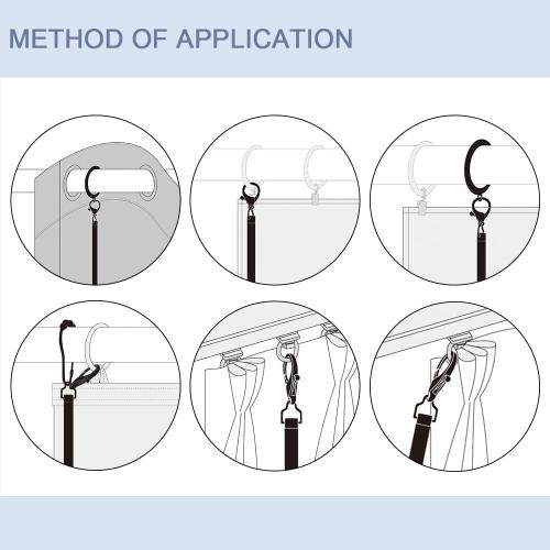 2 Pack Curtain Pull Rod with Metal Snap Invisible Clear Curtain Push Wand for Drapery and Grommet Curtains 1/2 Inch Wide (Acrylic, 40 Inch)