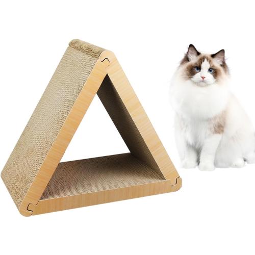 3 in 1 Cat Scratcher Cardboard,Cardboard Reversible Cat Scratching Pad Large Wide Corrugated Modern Sofa Bed with Catnip Vertical Cat Scratchers for Indoor Cats,17.7 Inch Cat Scratch Pad