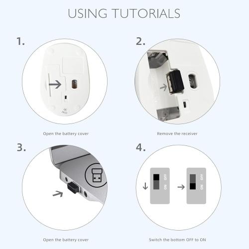 ONE-UP Wireless Mouse, 2.4G, Silent, USB Nano Receiver for Laptop, Chromebook, PC, Mac, Windows and School Work (Blue)