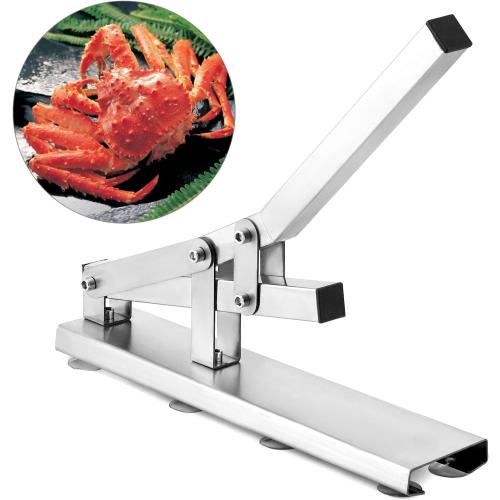 QWORK Stone Crab Claw Cracker, Solid Stainless Steel Construction, Durable Seafood Tool with wide Base, for Stone Crab Claw, Lobster Llaws, and other shellfish