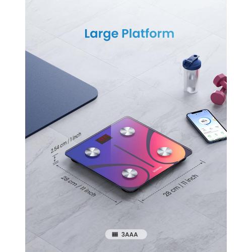 RENPHO Smart Scale for Body Weight, Digital Bathroom Scale BMI Weighing Bluetooth Body Fat Scale, Body Composition Monitor Health Analyzer with Smartphone App