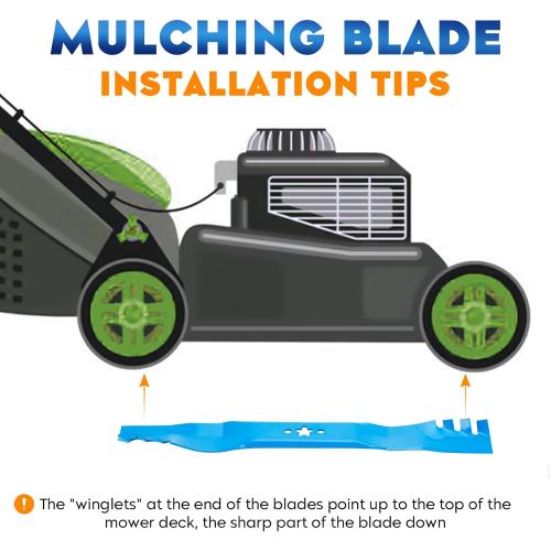 Aeagle 580244002 580244001 22 Inch Mulching Toothed Blade for Husqvarna HU550F HU550FH HU675FE HU700F HU700L HU725E HU725F HU725FH HU775H HU725AWD HU800H 22'' Deck Lawn Mower, High Lift, Blue ‼️used‼️
