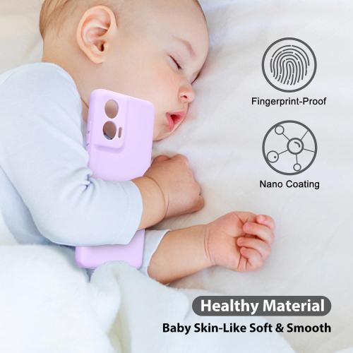 oakxco for Motorola Moto G Stylus 5G 2024 Phone Case Liquid Silicone, Thin Slim Soft Rubber Gel TPU Plain Simple Cover for Women Girl Cute, Matte Solid Color, Lilac Light Purple Lavender