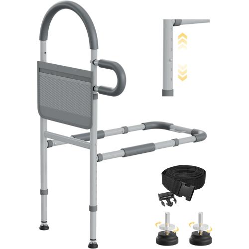 Bed Rails for Elderly Adults Safety, Bedrails for Elderly Adults Grab Bar Bed Handrails, Cane for Seniors with Non-Slip Ergonomic Handle and Storage Pocket, Fit Twin, Full, Queen, King