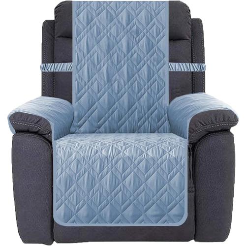 Ameritex Waterproof Nonslip Recliner Cover Stay in Place, Dog Chair Cover Furniture Protector, Ideal Recliner Slipcovers for Pets and Kids (Stoneblue, 23)