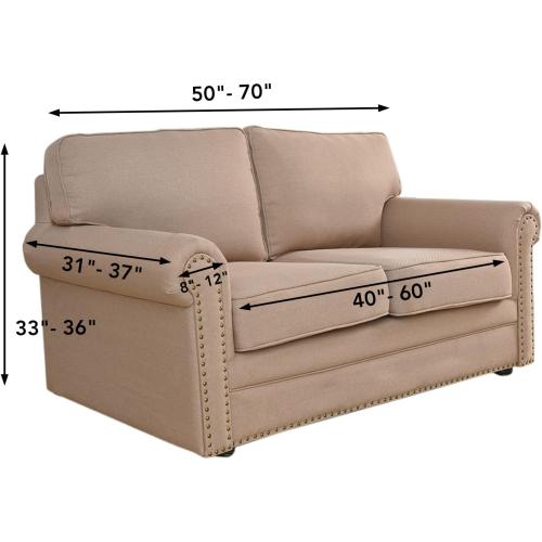Easy-Going Stretch Loveseat Slipcover 1-Piece Sofa Cover Furniture Protector Couch Soft with Elastic Bottom for Kids Polyester Spandex Jacquard Fabric Small Checks (Loveseat, Dark Gray)