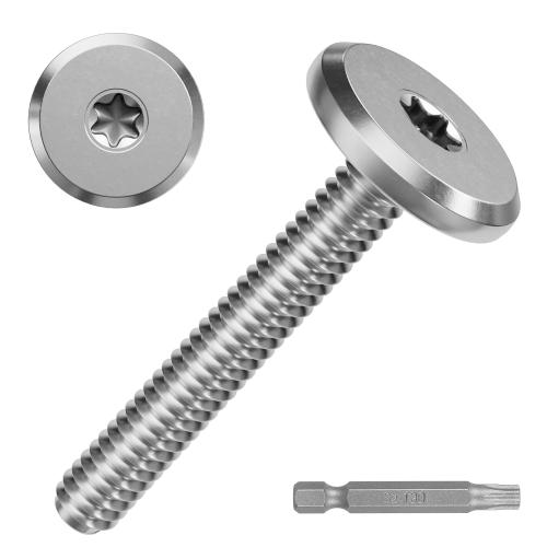 FMhotu Combo Sidewalk Screws Bolts, 304 Stainless Steel Hurricane Shutter Hardware Rust-Resistant Durable Truss Head Shutter Screws for Hurricane Shutters Panel Machinery 1/4 X 1/2, 100-Pack Bolt