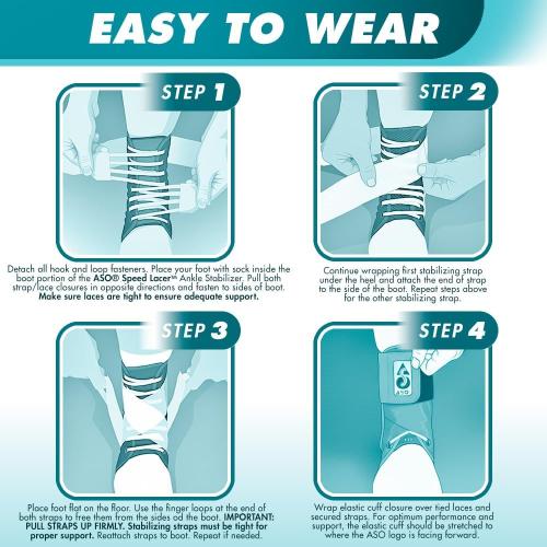 Med Spec ASO Speed Lacer – Ankle Brace for Sprained Ankle and Peroneal Tendonitis, Orthopedic Ankle Support for Men, Women, Adults, Teens and Kids, Sports Injury Recovery