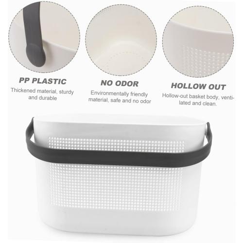 Gray Hollow Wash Basket Capacity Toiletry Container for Bathroom Storage Wash Storage Basket for Organizing Toiletries and Accessories