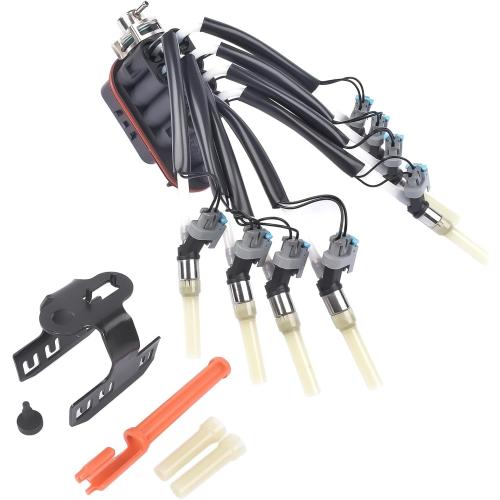 Fuel Spider Injector Assembly W/Bracket Replacement For 1996-02 GM Chevy Pickup Trucks Suburban Express Savana 5.0 5.7 Vortec V8# FJ504 89060440 17114163 25340347 93441235 217-3029