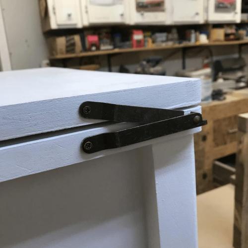 dophee 2Pcs Bronze Folding Lid Support Stay Hinges, 4.41x 2.64x 0.43