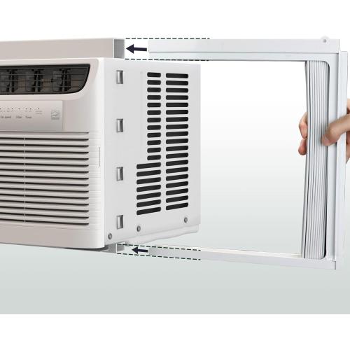 Flehomo Window Air Conditioner Side Panels with Frame, Adjustable Insulation AC Side Panel for 5,000 BTU Window AC Unit, Frame Included