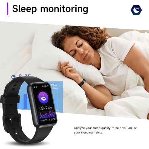 Fitness Trackers,Blood Oxygen Heart Rate Sleep Monitor,Smart Band 24/7 Health Monitoring,Calorie Pedometer Steps Counter Activity watchs/Notifications for iOS/Android