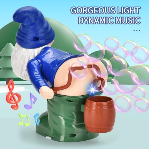 Bubble Blowing Santa,Automatic Bubble Blower Toy with Music & Flashing Lights,Funny Santa Bubble Maker for Indoor & Outdoor Fun for Kids & Adults (Gnomes)