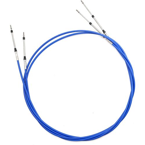 Saihisday 2Pcs Marine 33C Throttle Shift Remote Control Box Cable Replacement for Yamaha Outboard Engine Boat Motor Steering System Blue 13FT