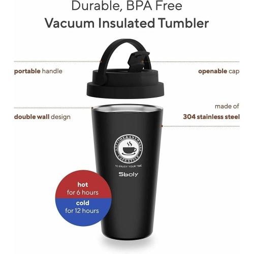 Single Serve Coffee Maker with Thermal Mug 3 Mins Fast Brew Self Cleaning