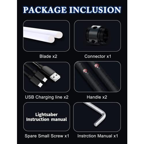 jvmusaber Dueling Lightsaber Light Saber for Kids Adults, Light Sword Toy