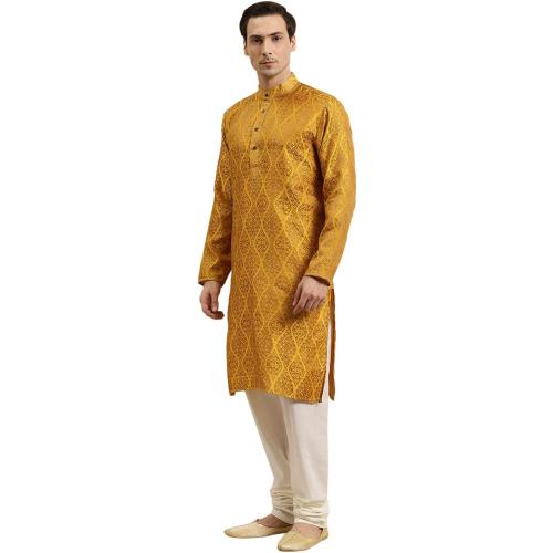 Sojanya XXL (Since 1958 Men'S Jacquard Silk Kurta