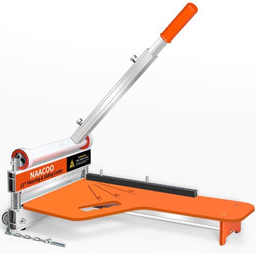‼️may be broken or missing pieces‼️also comes with mild stains and scratches ‼️NAACOO Laminate/Vinyl Floor Cutter, 13” Vinyl Plank Cutter with Wheel – Just 1 Step Meet Angle&Length Cutting, Flooring Tools - Cuts Laminate Floor, Engineer Wood, LVP/T, VCT, SPC, WPC